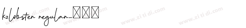 kzlobster regular字体转换